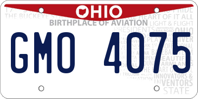 OH license plate GMO4075