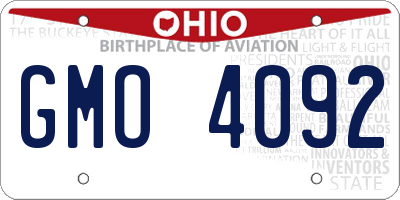 OH license plate GMO4092