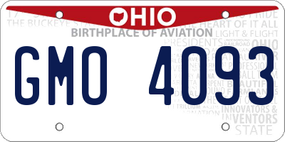OH license plate GMO4093