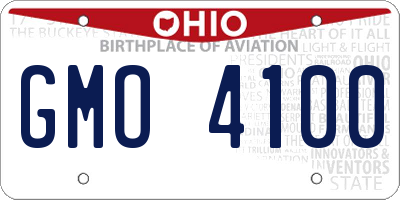 OH license plate GMO4100
