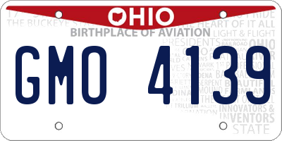 OH license plate GMO4139