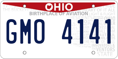OH license plate GMO4141