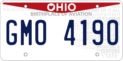 OH license plate GMO4190