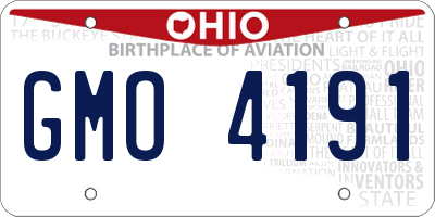 OH license plate GMO4191