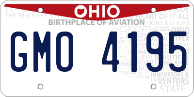OH license plate GMO4195