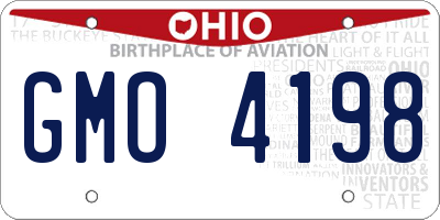 OH license plate GMO4198