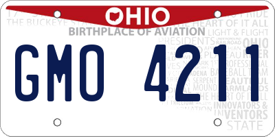 OH license plate GMO4211