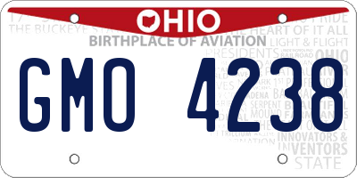 OH license plate GMO4238