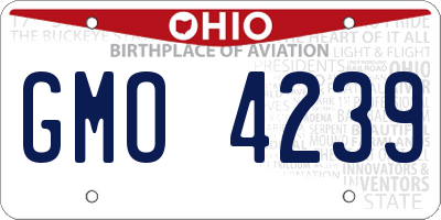 OH license plate GMO4239