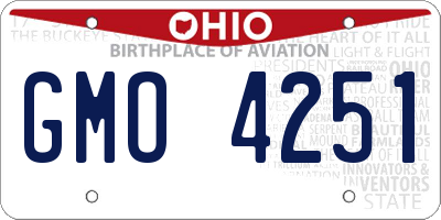 OH license plate GMO4251