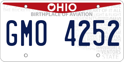 OH license plate GMO4252