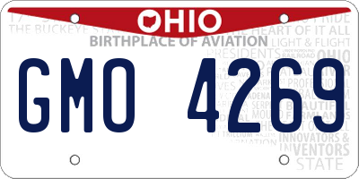 OH license plate GMO4269