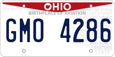 OH license plate GMO4286