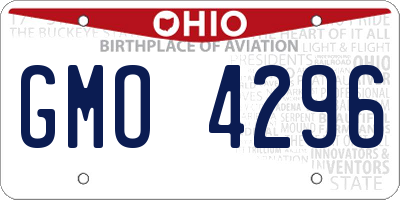 OH license plate GMO4296