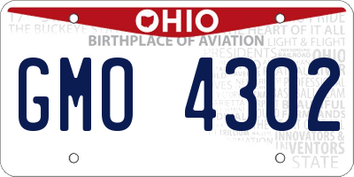 OH license plate GMO4302