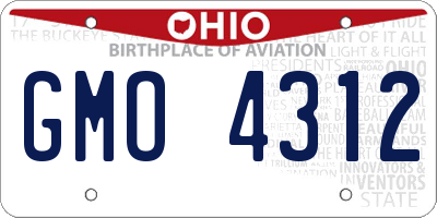 OH license plate GMO4312