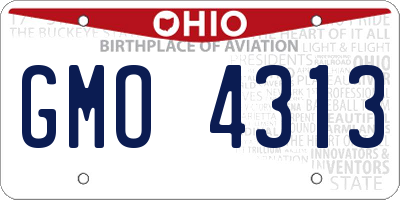 OH license plate GMO4313