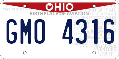 OH license plate GMO4316