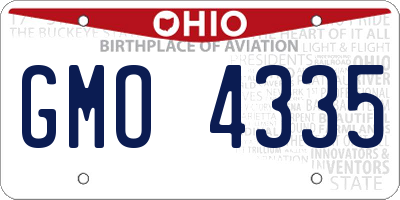 OH license plate GMO4335