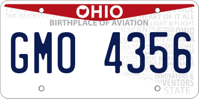 OH license plate GMO4356