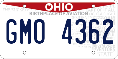 OH license plate GMO4362