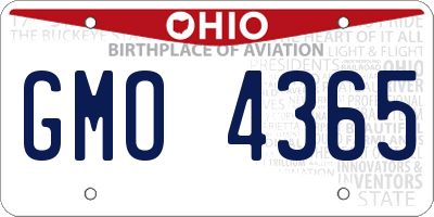 OH license plate GMO4365