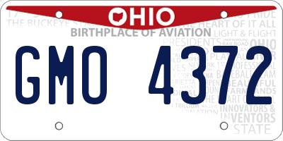 OH license plate GMO4372