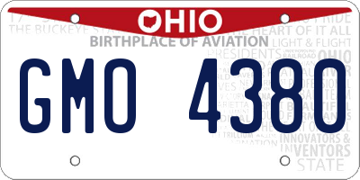 OH license plate GMO4380
