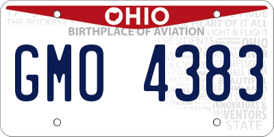 OH license plate GMO4383