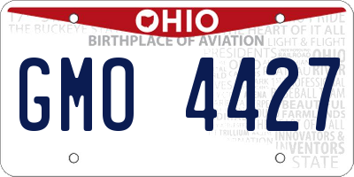OH license plate GMO4427