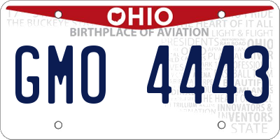 OH license plate GMO4443
