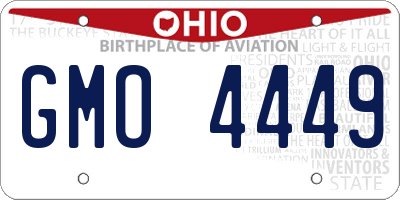 OH license plate GMO4449