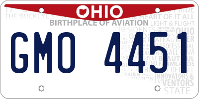 OH license plate GMO4451