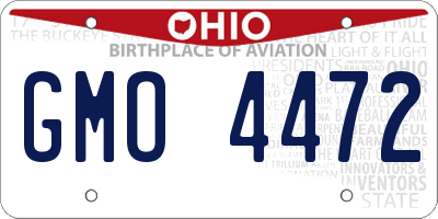 OH license plate GMO4472