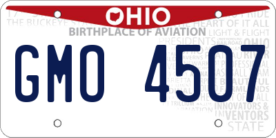 OH license plate GMO4507