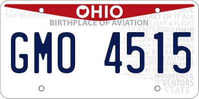 OH license plate GMO4515