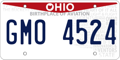 OH license plate GMO4524