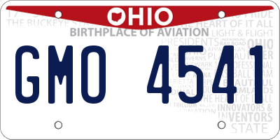 OH license plate GMO4541