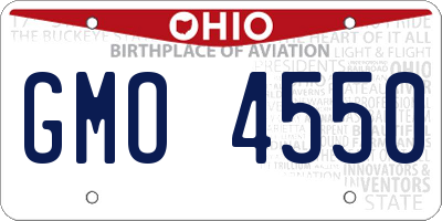 OH license plate GMO4550