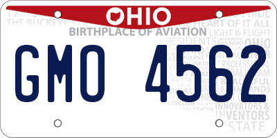 OH license plate GMO4562