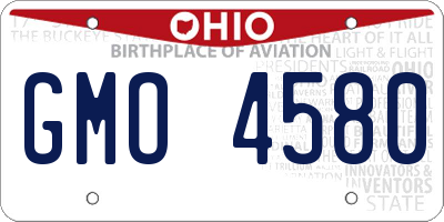 OH license plate GMO4580