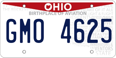 OH license plate GMO4625