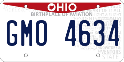 OH license plate GMO4634