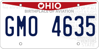 OH license plate GMO4635