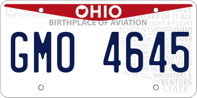 OH license plate GMO4645