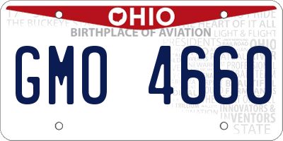 OH license plate GMO4660