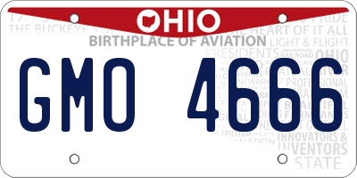 OH license plate GMO4666