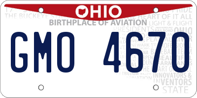 OH license plate GMO4670
