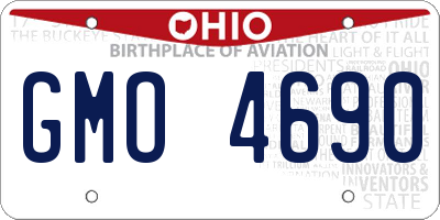 OH license plate GMO4690
