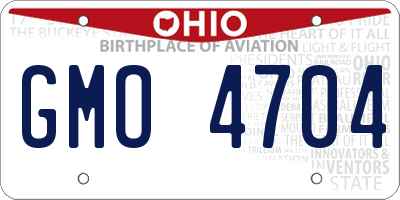 OH license plate GMO4704